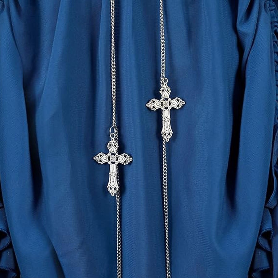 Conjunto Gótico Victoriano Renacimiento Asimétrica Vestidos Faja Collar con accesorios Princesas Corte A Disfraz Mujer Víspera de Todos los Santos Carnaval Casual Diario Feria del Renacimiento LARP 2026 - $54.99 –P6