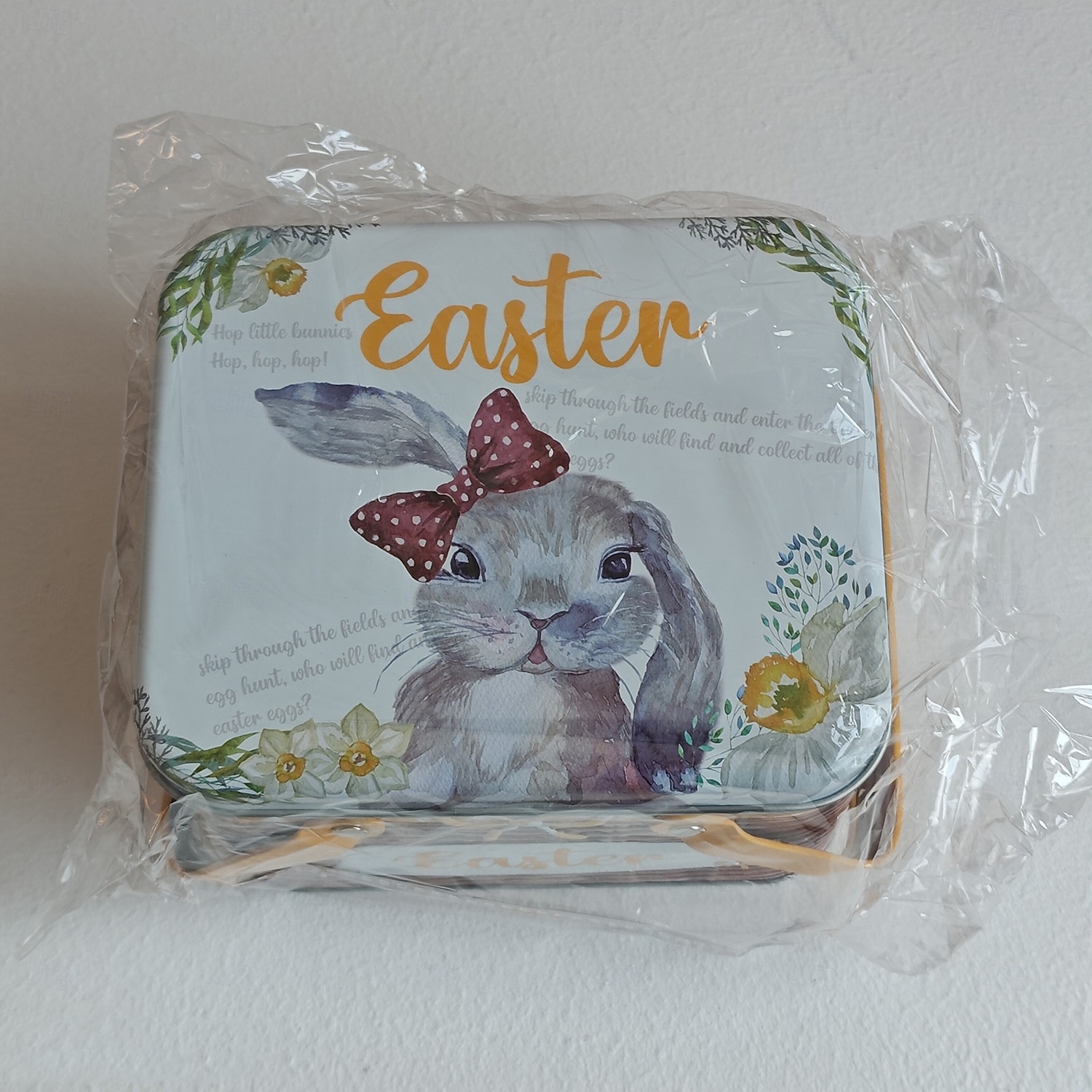 Easter Bunny Tin Carry Basket, Colorful Metal Rabbit Storage Box with Handle, Creative Easter Decoration Treat Gift Container 2026 - $14.99 –P7