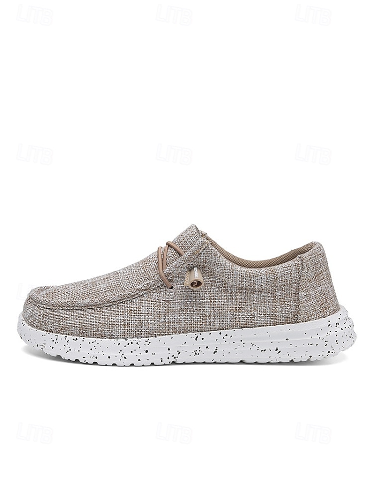Beige espadrille slip-ons voor heren, ademend bovenwerk van textiel, comfortabele jute zool, casual stijl voor eiland- en cruisevakanties, strand- en resortactiviteiten. 2026 - $42.99 –P11