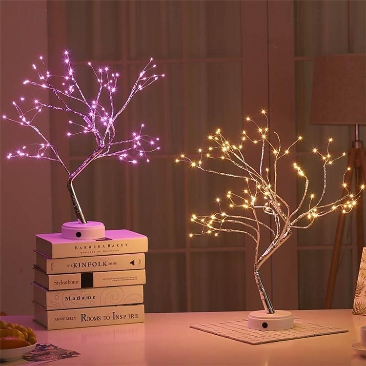 Tischleuchte mit 108 LEDs in Bonsai-Baumform zum Selbermachen, batterie-/USB-betrieben, ästhetische Lampe für Wohnzimmer, Schlafzimmer, Weihnachtsgeschenk, Dekoration für Zuhause 2026 - $26.99 –P4