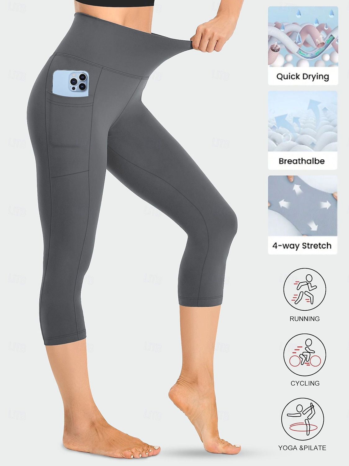 Damen Leggings Urlaub Mode Streetwear Wadenlang Hohe Taille Einfach Elastischer Bund Bequem Komfort Weich Hohe Elastizität Innen Yoga Dunkelgrau Wein Marinenblau Schwarz Frühling Herbst Lässiger 2026 - $16.99 –P6