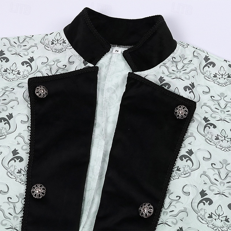 Rokoko Mittelalterlich Renaissance Mantel Ausgefallene Kostüme Halskrause langarm Edelmann Königliche Kleidung Kostüm Herren Fantasie Halloween Karneval Leistung LARP Renaissance-Messe Erwachsene 2026 - $60.99 –P18