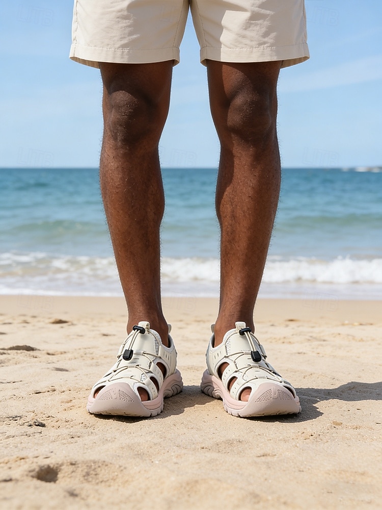 Ανδρικά σανδάλια εξωτερικού χώρου από τεχνητό δέρμα, casual αλλά και κομψά για βραδινές βόλτες σε θέρετρα και βόλτες στην παραλία 2026 - $46.99 –P4