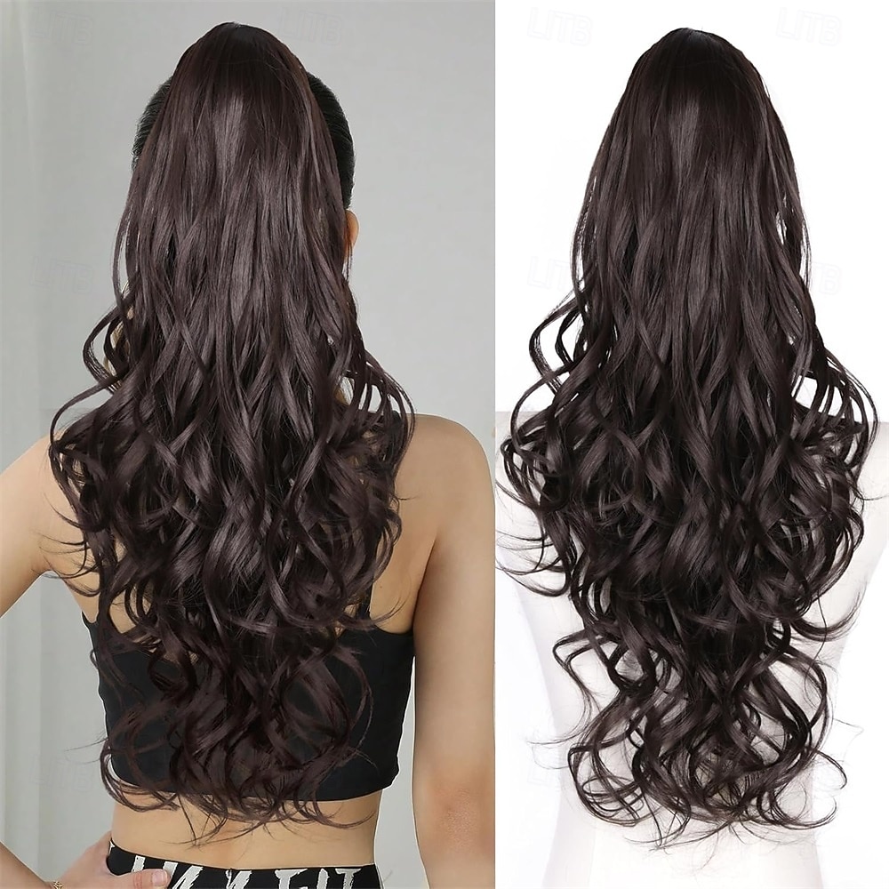 Extensión de cola de caballo para mujeres, extensiones de cabello de cola de caballo en capas de 26 pulgadas de largo, cola de caballo con cordón para mujeres negras, extensiones de cabello sintético 2026 - $22.99 –P3