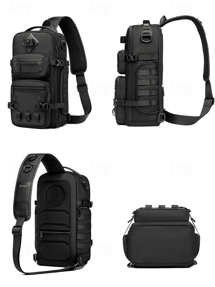 borsa a tracolla tattica da uomo: zaino a tracolla in poliestere di grande capacità con più tasche e stili di trasporto versatili, vari colori per escursioni all'aperto, viaggi e uso quotidiano casual del 2026 a $54.99 –P9
