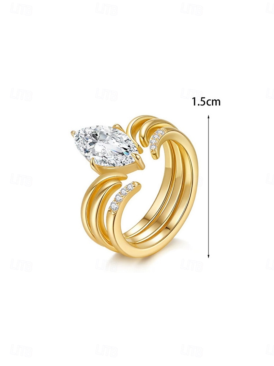 1 pièce Bague / Anneaux For Femmes Zircon Clair Quotidien Cadeau Fête Alliage de 2026 ? $3.49 –P6