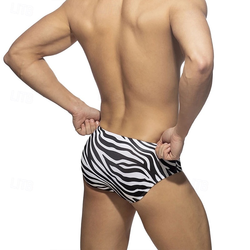 Bărbați Pantaloni Scurți de Înot Boxeri înot Slipi înot Dungi de Zebră Cordon Uscare rapidă Elastic Respirabil Costume de Baie Pantaloni Surfing Sporturi Acvatice  Înot Vară 2026 - $13.99 –P3