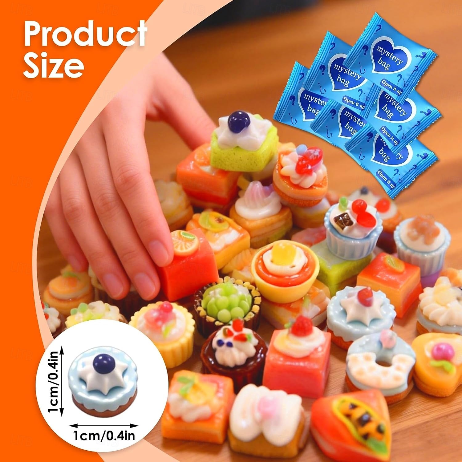 Set mini tort din rășină care strălucește în întuneric, set pungi misterioase 50/100/200 buc, prăjituri mici, brioșe, gogoși, deserturi și multe altele, obiecte de artizanat DIY, grădină de zâne, decor pentru casă, obiecte de colecție pentru copii și adul 2026 - $9.99 –P6