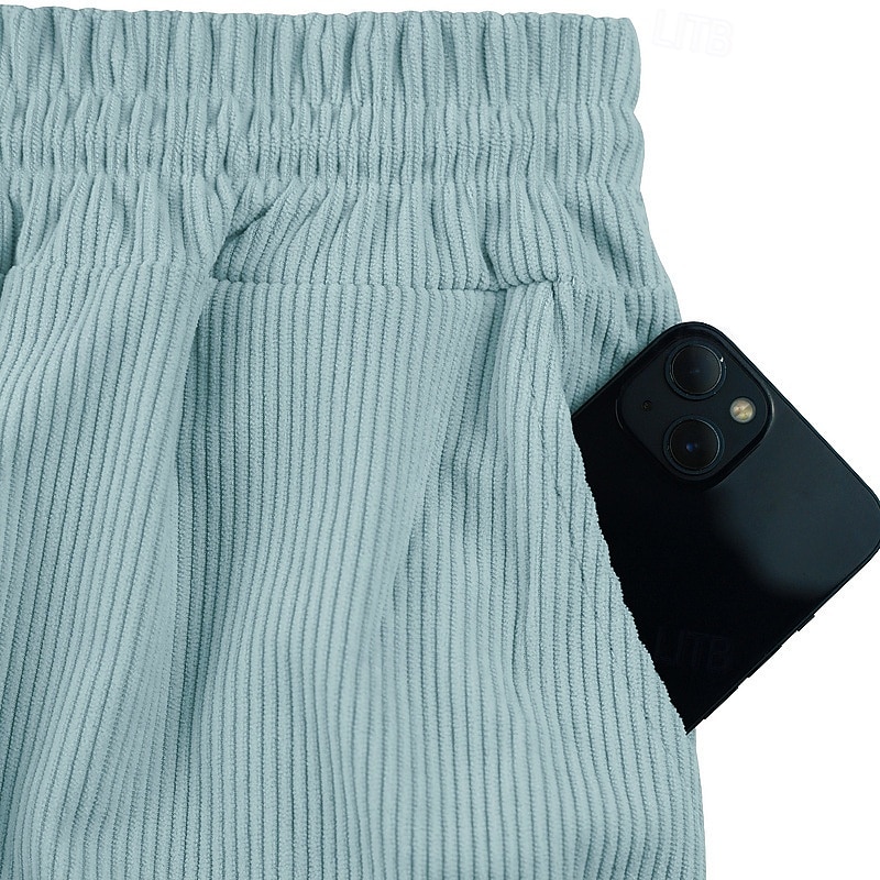 Herren Shorts Freizeitshorts Cordshorts Tasche Elastischer Bund Rein Einfach Vertikale Streifen Komfort Atmungsaktiv Über dem Knie Lässig Outdoor Strand Urlaub Mode Schwarz Weiß Mikroelastisch 2026 - $18.99 –P10