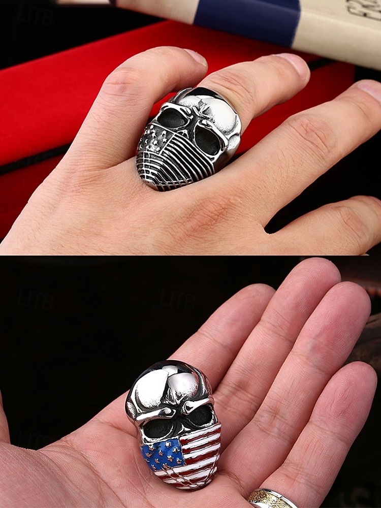 Η 250η Επέτειος των Ηνωμένων Πολιτειών Ανδρικό Δαχτυλίδι από Ανοξείδωτο Χάλυβα με Σχέδιο Αμερικανικής Σημαίας Πολύχρωμο Ιδανικό για την Ημέρα της Ανεξαρτησίας Καθημερινή Χαλαρή Φορεσιά 2026 - $14.99 –P5