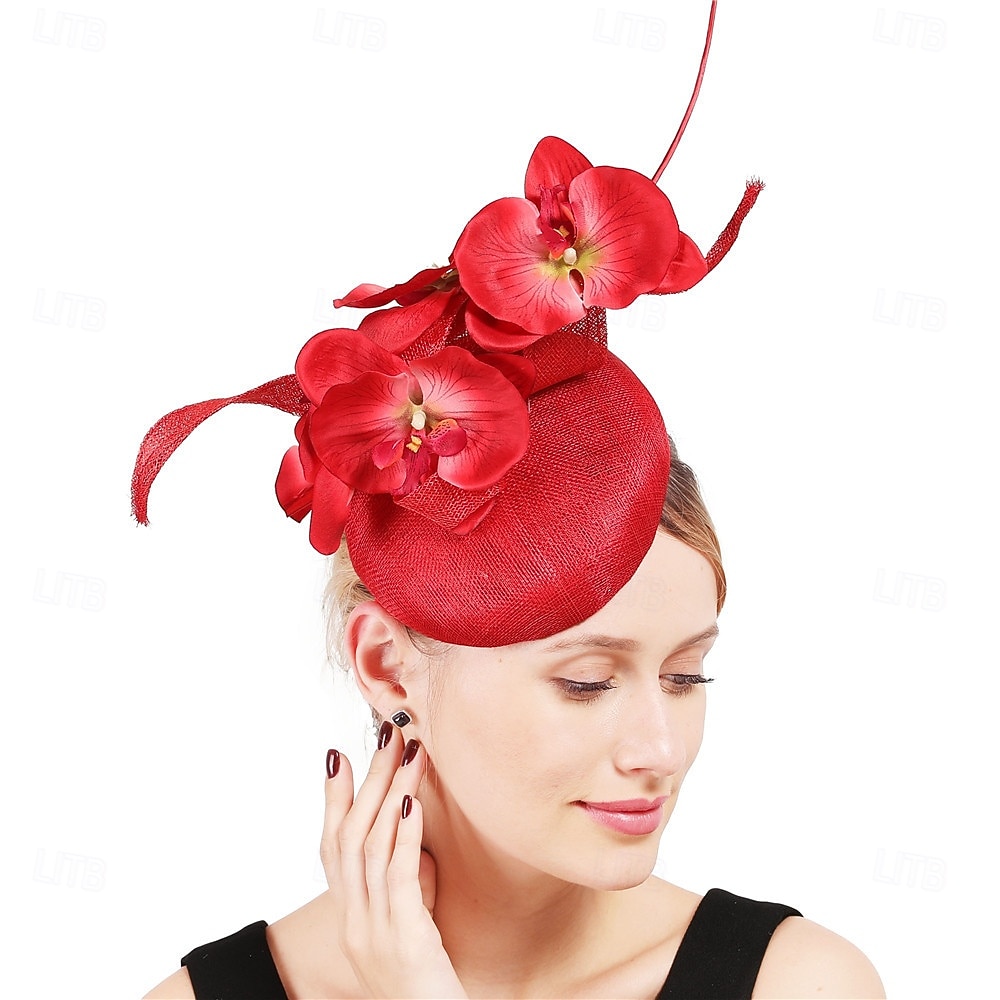 Derby Copricapo Cappello Fascinator affascinante Gentildonna Floreale Piuma Costume Per donna Mascherata Tè Ascot Festival delle corse di cavalli Adulti Copricapo del 2026 a $46.99 –P1