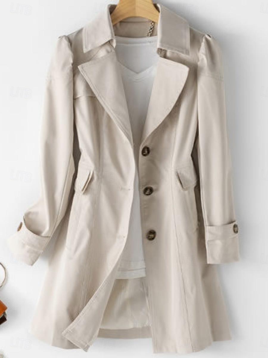 Per donna Giacca Casual Trench Confortevole Traspirante Tasca Bottoni Elegante Moda Casual Semplice Casuale Vacanza Streetwear Abbigliamento quotidiano Monopetto Regolare Collo ripiegato Vestibilit del 2026 a $41.99 –P7
