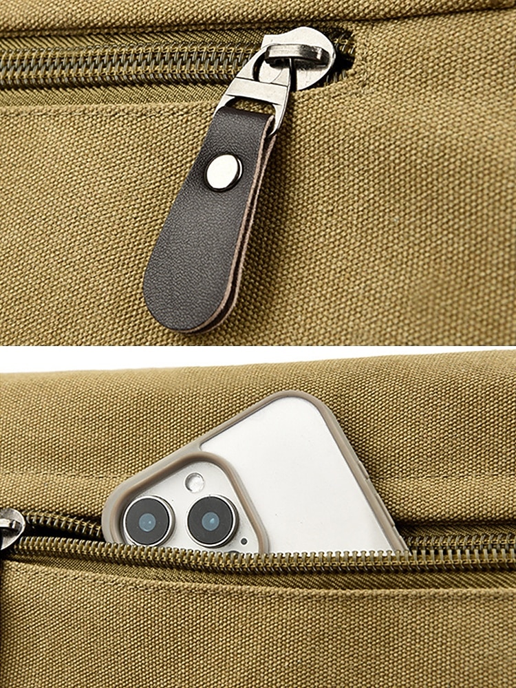 Ανδρική τσάντα ώμου από καμβά, πολύχρωμη τσάντα ώμου μεγάλης χωρητικότητας με χιαστί ώμο, casual vintage τσάντα εργασίας για φορητό υπολογιστή για καθημερινές μετακινήσεις, υπαίθριες δραστηριότητες και χρήση γραφείου 2026 - $29.99 –P11