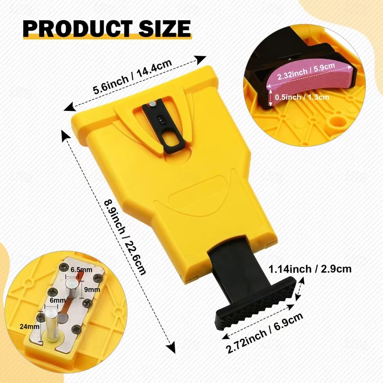 точилка для зубьев бензопилы, прочная, простая в использовании, мощная, острая, с креплением на шину, быстрая заточка, инструменты для заточки цепей бензопилы с точильными камнями. 2026 - $15.99 –P4