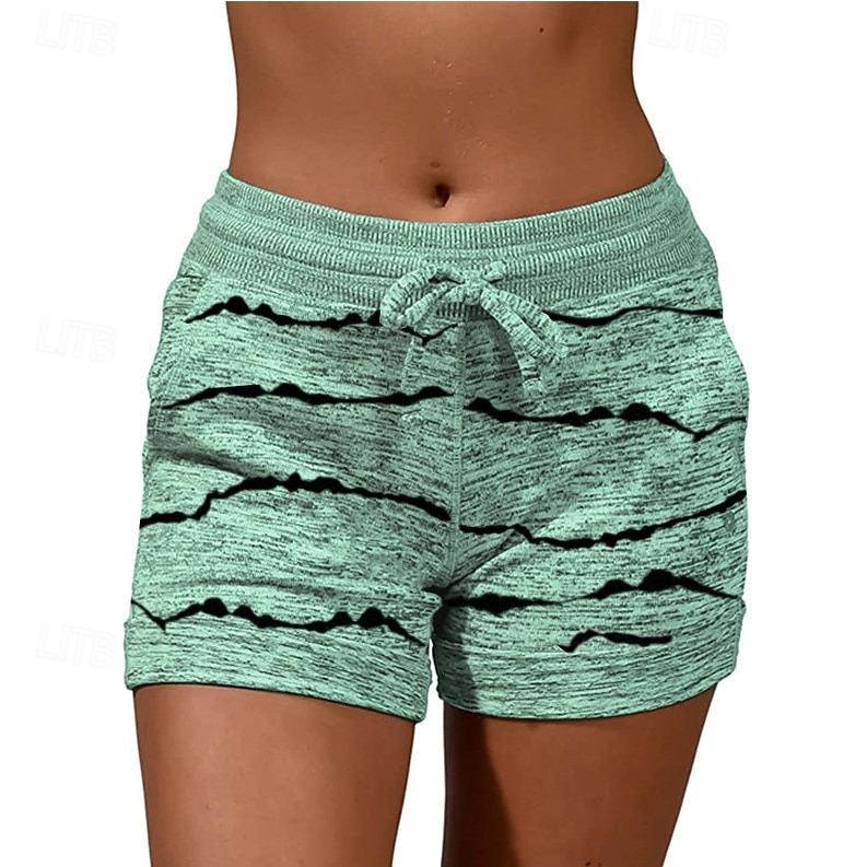 Damen Jogginghose Chinos Shorts Urlaub Mode Streetwear Kurz Hohe Taille Gestreift Elastischer Bund Drucken Bequem Komfort Weich Dehnbar Outdoor Urlaub Straße Blau Hellgrau Königliches Blau Purpur 2026 - $16.99 –P11
