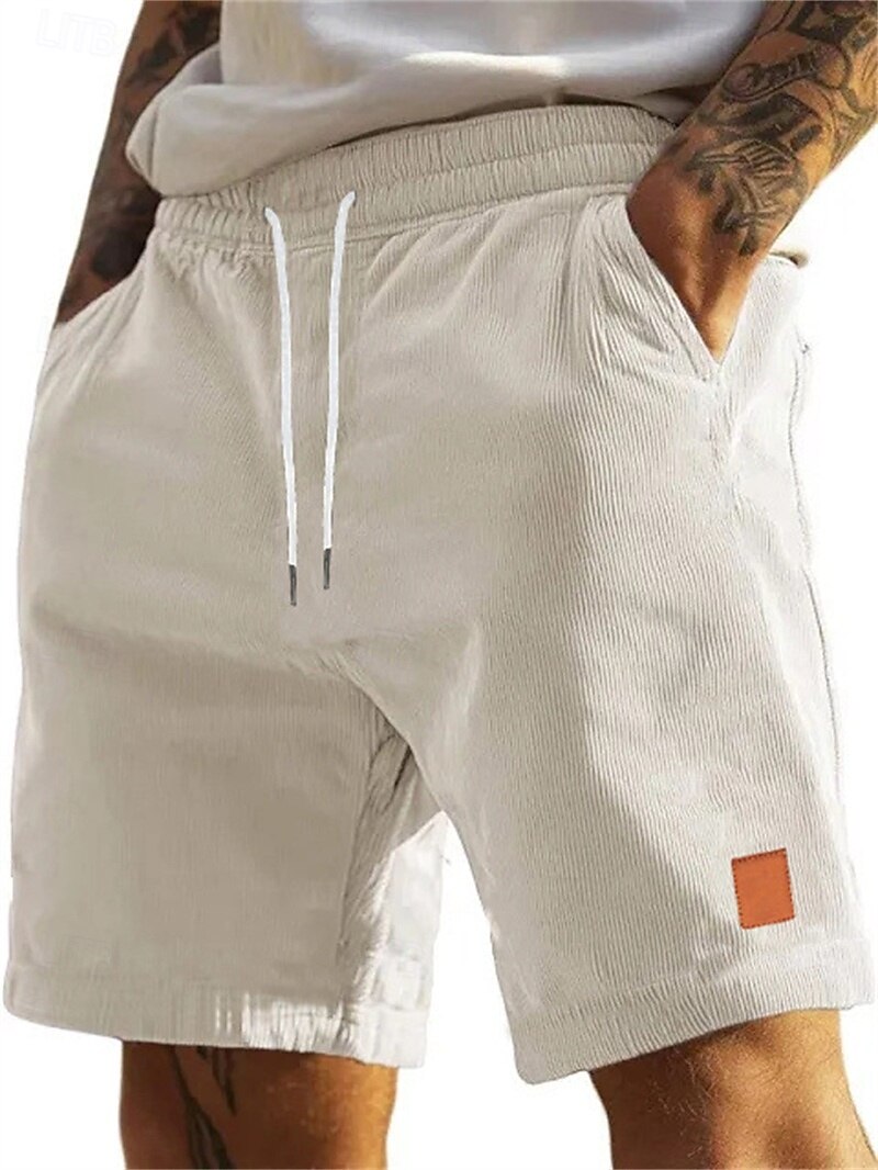 Per uomo Shorts Pantaloncini casual Pantaloncini di velluto a coste Tasca Elastico in vita Semplice Tinta unita Comodità Traspirante Sopra il ginocchio Casuale All'aperto Spiaggia Vacanza Moda Blu del 2026 a $17.99 –P2