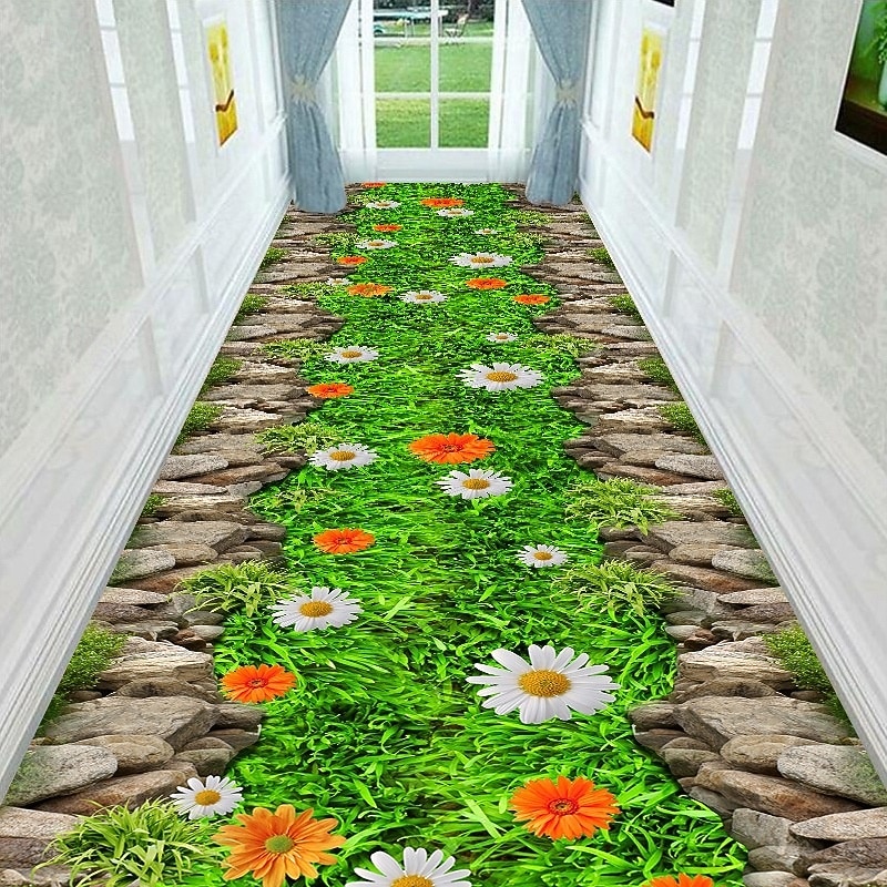 Loperkleed met 3D optische illusie, 2D plat bedrukt tapijt voor woonkamer, slaapkamer, volledige dekking, hal, gang, aanpasbare vloermat, antislip keukendeurmat 2026 - $8.99 –P14