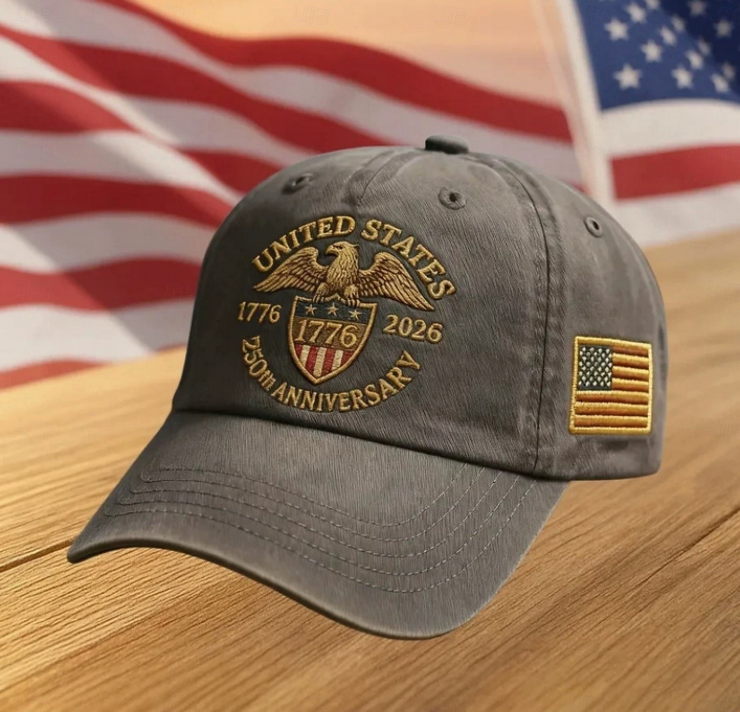 Șapcă patriotică brodată cu aniversarea a 250 de ani a Statelor Unite, sărbătoare a Zilei Independenței, design cu steagul SUA, cadou patriotic perfect pentru bărbați și femei, semi-cincicentenar 2026 - $21.99 –P2