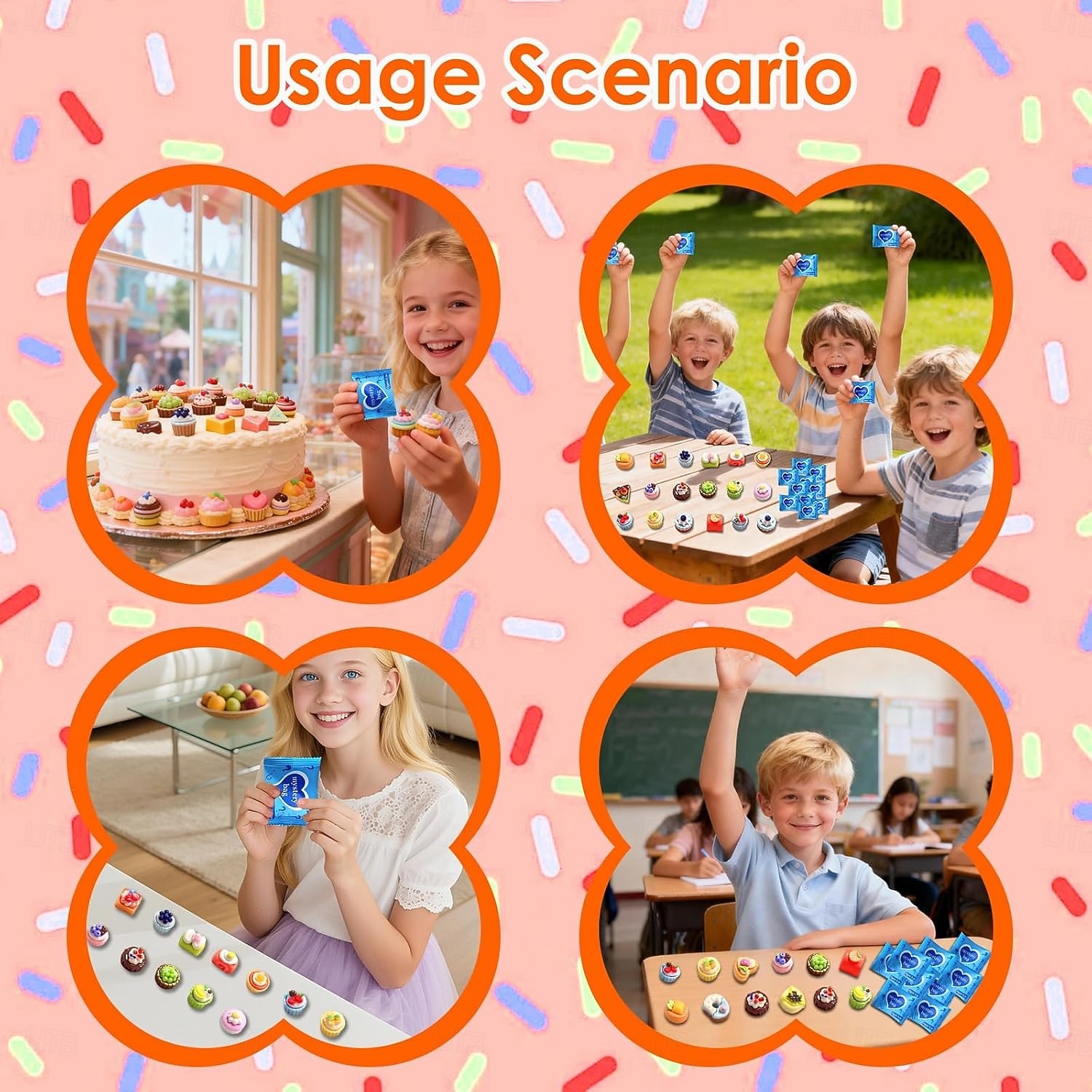 Set mini tort din rășină care strălucește în întuneric, set pungi misterioase 50/100/200 buc, prăjituri mici, brioșe, gogoși, deserturi și multe altele, obiecte de artizanat DIY, grădină de zâne, decor pentru casă, obiecte de colecție pentru copii și adul 2026 - $9.99 –P7