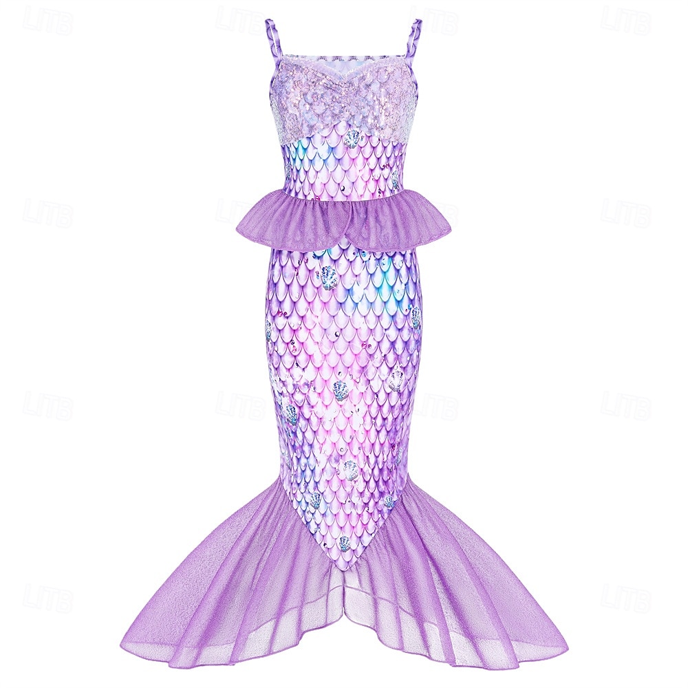 Sirena Principessa Sirena Vestito Costume per festa a tema Cosplay for Ragazze Bambini Carnevale Mascherata Feste Ferie del 2026 a $23.99 –P2