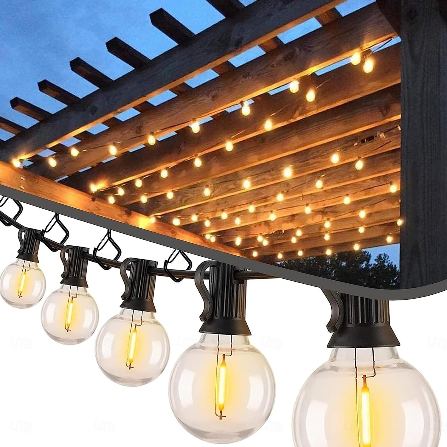 20pcs Square Snap Hanging Hooks with Safety Buckle, Anti-Drop Screw-In Outdoor Hooks for String Lights, Hanging Plants, Wind Chimes, Bird Feeders, Lanterns, Christmas Decorations 2026 - $16.99 –P8