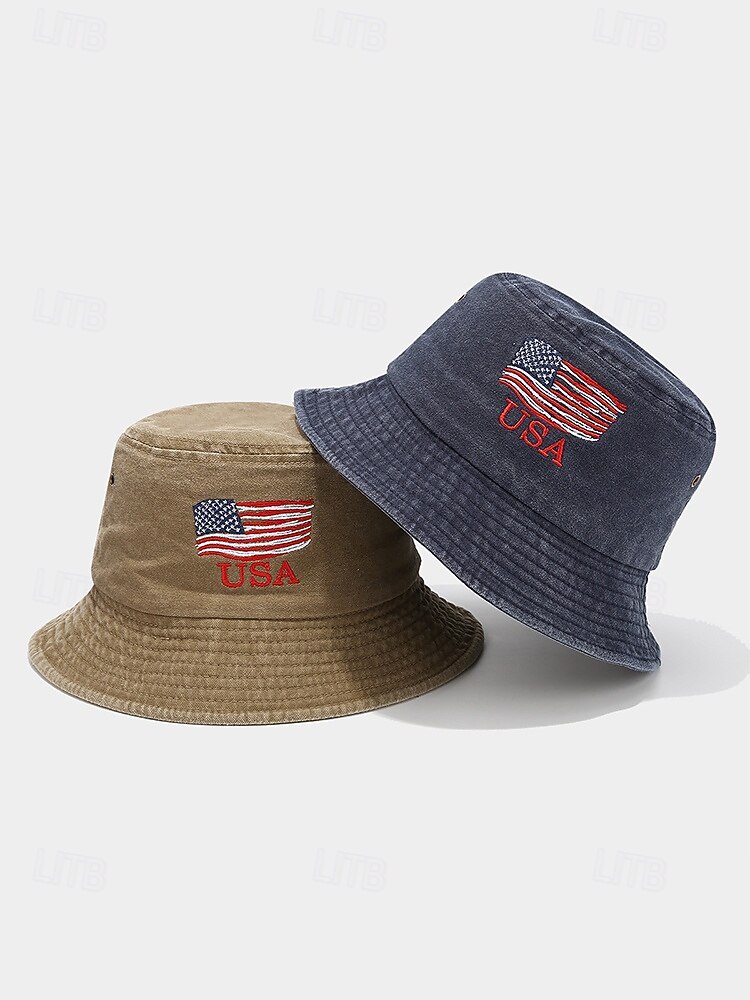 Cappello a secchiello in cotone maschile dell'anniversario dei 250 anni degli Stati Uniti ricamo con bandiera USA disponibile in più colori perfetto per il Giorno dell'Indipendenza gli Stati Uniti e del 2026 a $14.99 –P6