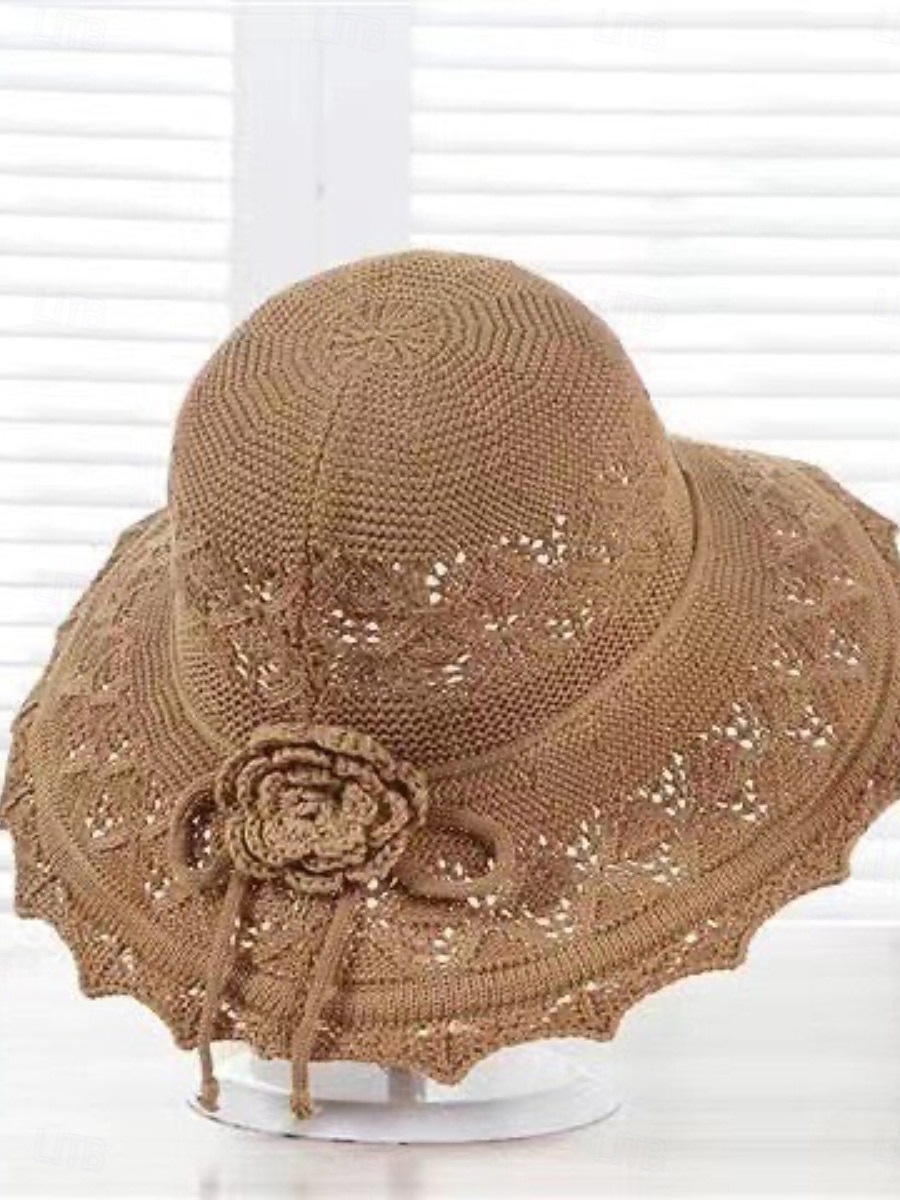 Damskie Kapelusz Kapelusz Ochrona przed słońcem Oddychający Codzienny Na zewnątrz Ulica Kwiat Czyste kolory 2026 - $4.99 –P3