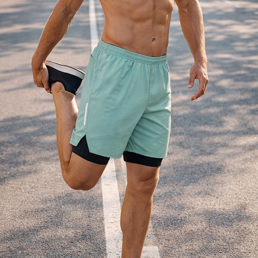 Férfi Kratke hlače za trčanje Sportos rövidnadrág Sport rövidnadrág Zsebek 2 az 1-ben Linerrel Rövidnadrágok Napi Szabadtéri Sport Nyár Gyors szárítás Nedvességelvezető Légáteresztő Edzőterem edzés 2026 - $23.99 –P2