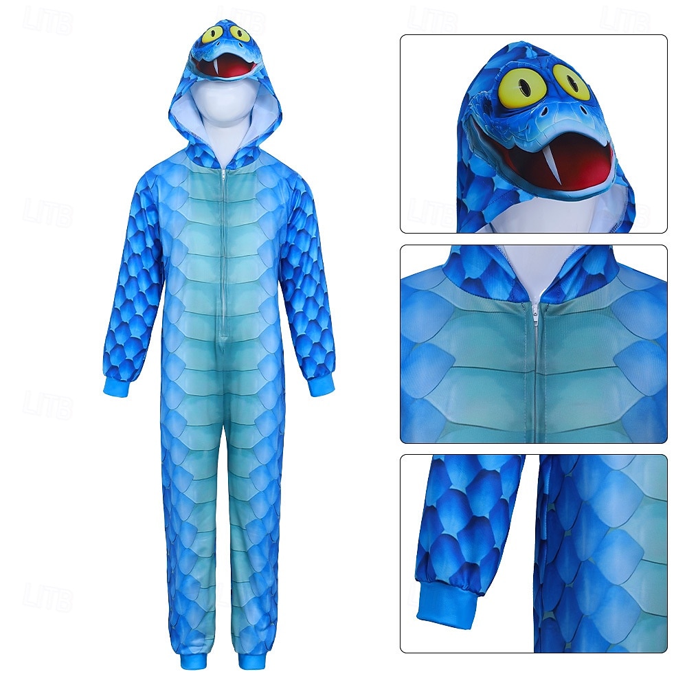 Fiaba Detective degli animali Fantasia animale Serpente Pigiami Pigiama Costume per festa a tema Cosplay for Ragazzi Bambini Adulti Carnevale Festa / Sera del 2026 a $37.99 –P10