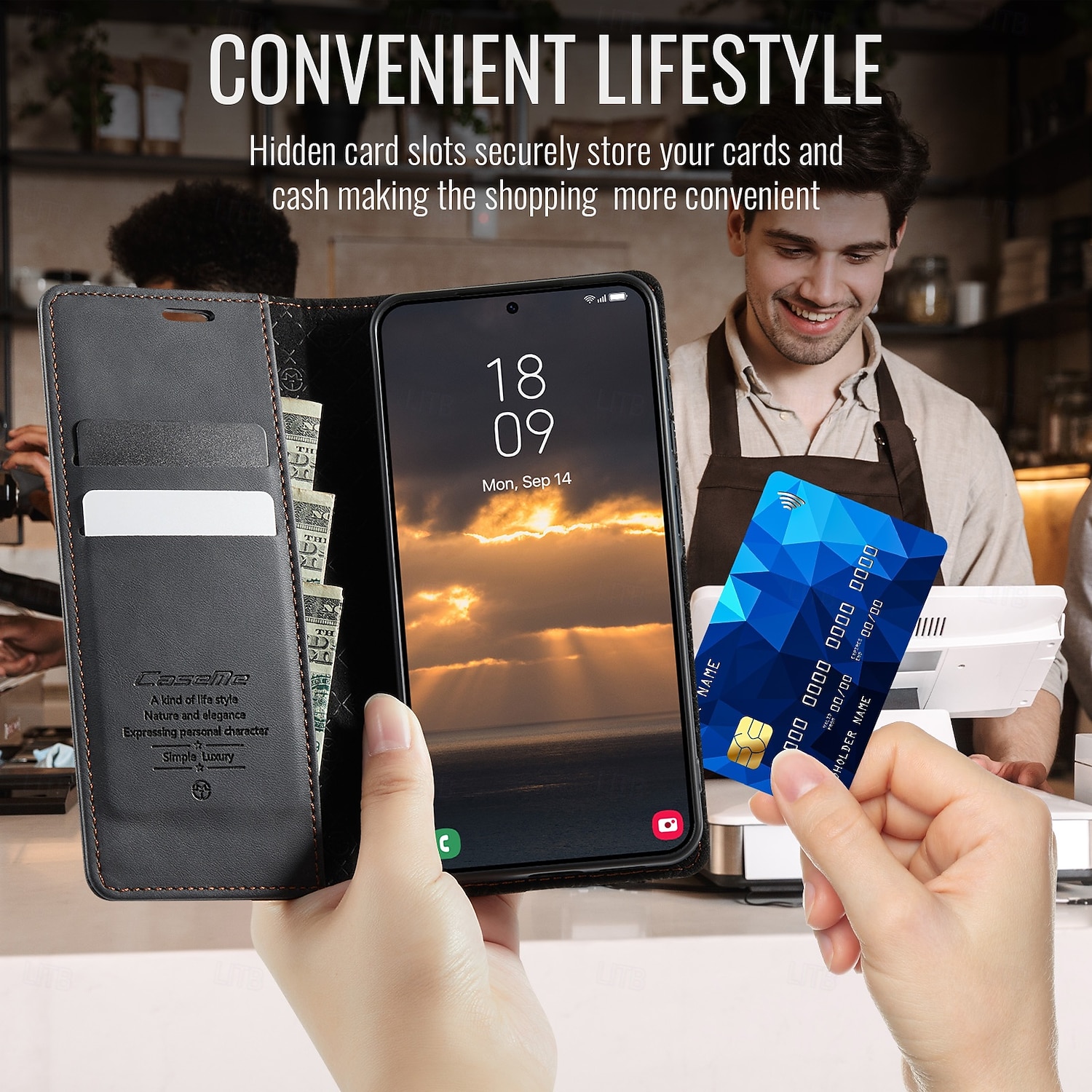 puhelin Etui Käyttötarkoitus Google Pixel 10A Lompakkokorttikotelo Korttipaikka TPU 2026 - $15.99 –P6
