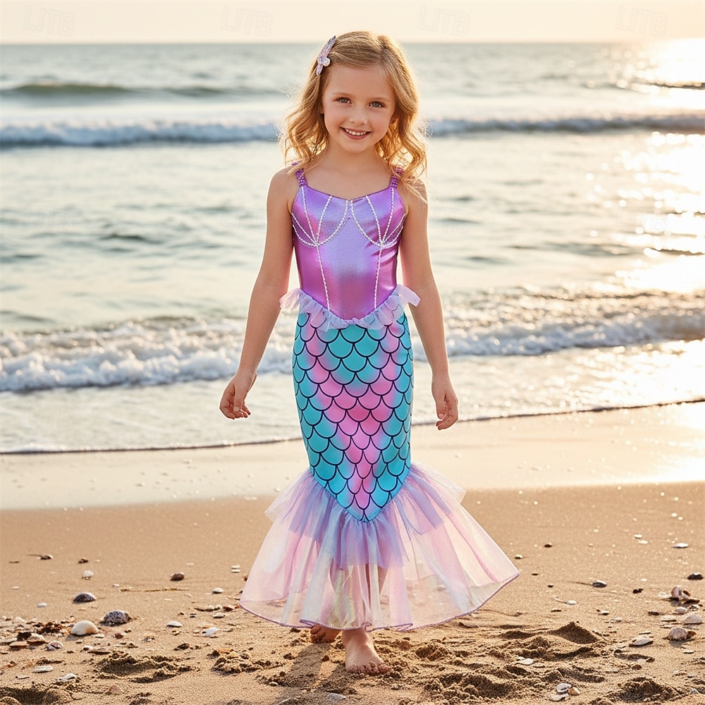 Mermaid Princess Dress Theme Party Costume Movie Cosplay for Girls' Kid's Halloween Carnival Masquerade Vacation Party Holiday 2026 - $24.99 –P1