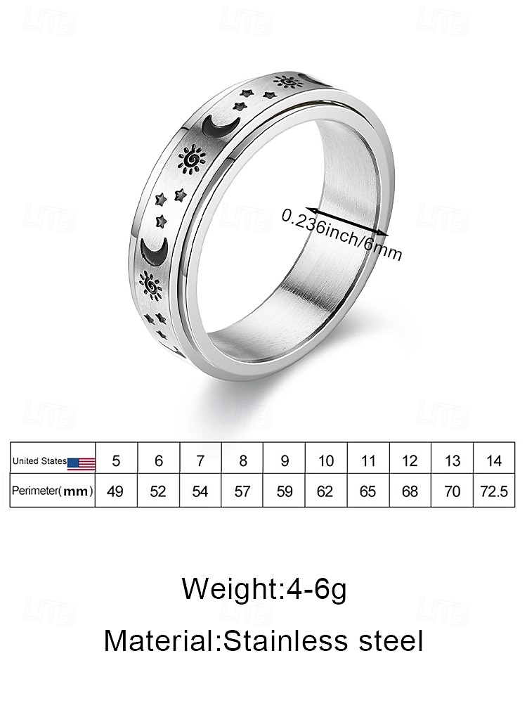 Men's Stainless Steel Ring, Available in Multiple Colors, Perfect for Vacation and Casual Daily Wear 2026 - $11.99 –P7