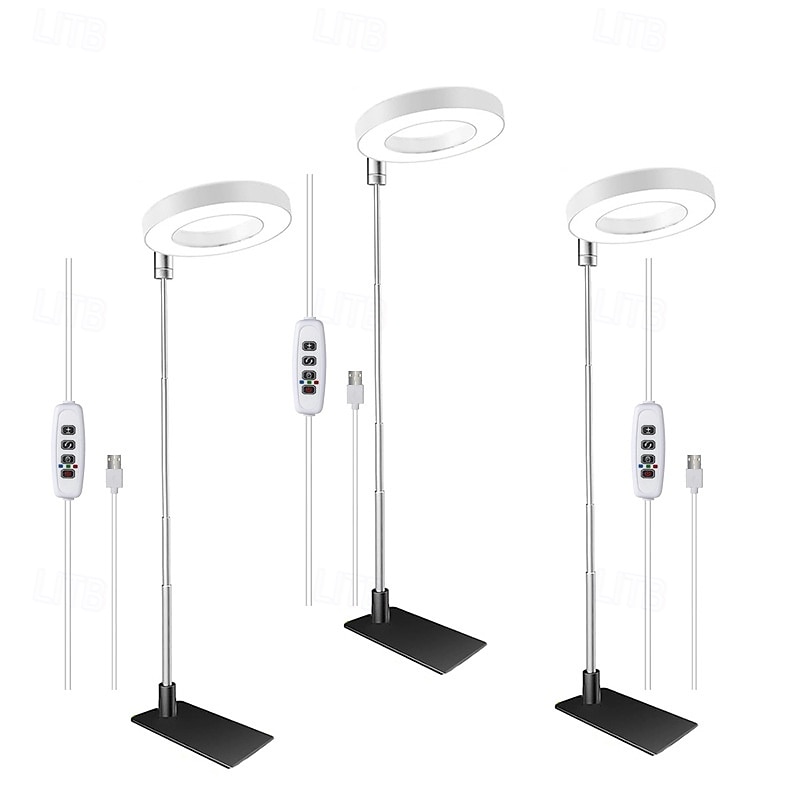 Lampada telescopica a LED per la crescita delle piante, anello d'angelo a spettro completo, rosso &luce blu per piante grasse e fiori, dimmerabile, timer, luce integrativa per piante da interno, del 2026 a $15.99 –P8