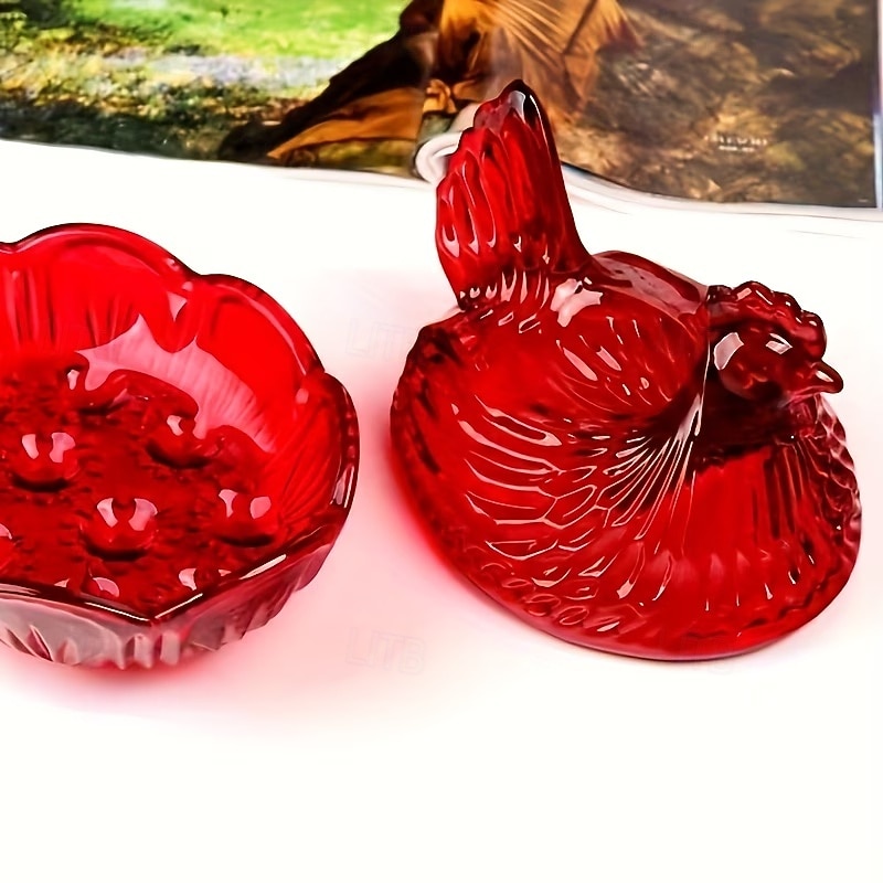 Potes de vidro cristal reutilizáveis em formato de galinha com tampas, ideais para guardar doces, frutas secas, salgadinhos ou como decoração de mesa. Também podem ser usados como prato para servir de 2026 por $62.99 –P10