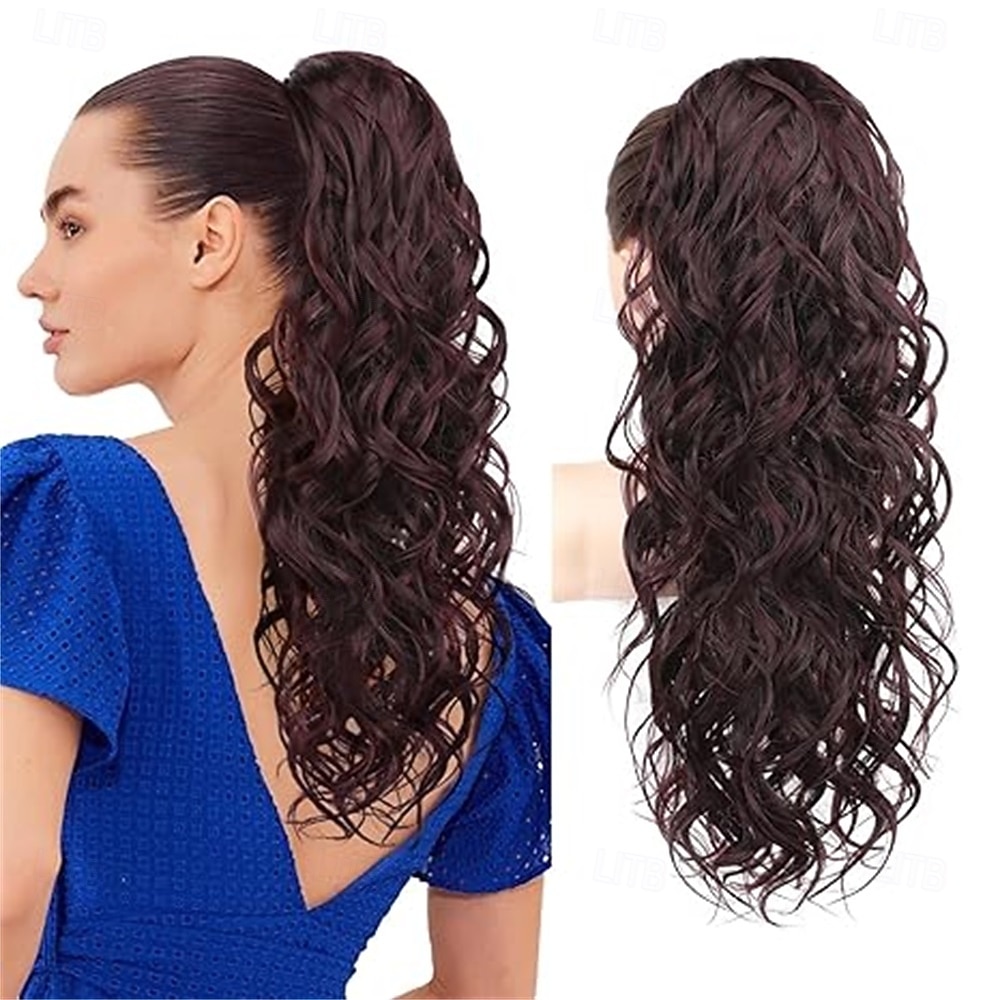Ponytail Extension, 18" Claw Clip Ponytail Extension Wavy Ponytails Hair Extensions Jaw Clip on Pony Tails Natural Synthetic Hairpiece for Women Daily, Dark Ash Blonde with Golden Ends 18 Inch 2026 - $22.99 –P6