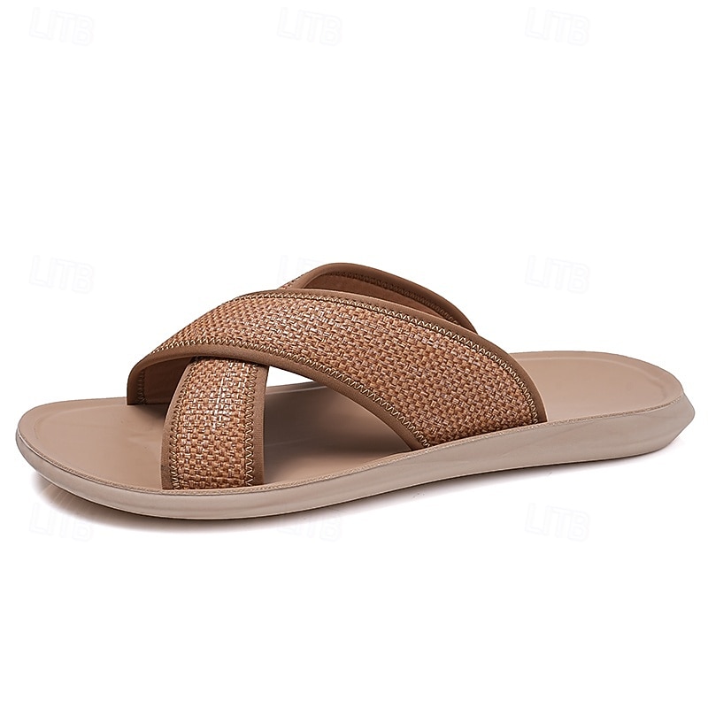 Men's Faux Leather Beach Vacation Sandals, Fashionable and Durable, Perfect for Outdoor Beach or Resort Activities 2026 - $32.99 –P6