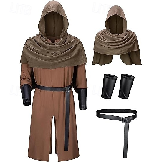 Mittelalterlich Renaissance Ausgefallene Kostüme Armschützer Tunika Krieger Wikinger Kostüm Herren Halloween Karneval Leistung LARP Renaissance-Messe Erwachsene Kostüm 2026 - $54.99 –P8