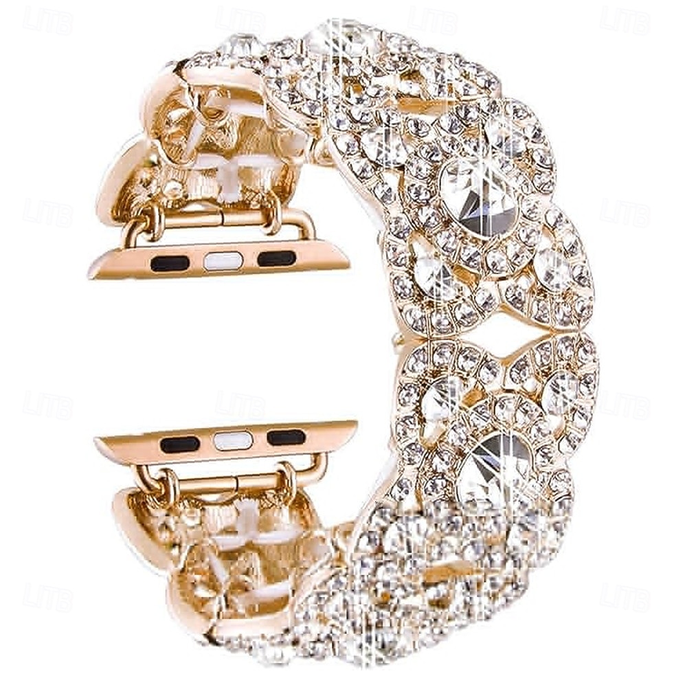 Jewelry Bracelet Compatible with Apple Watch band 38mm 40mm 41mm 42mm 44mm 45mm 49mm Glitter Bling Diamond Stainless Steel Strap Replacement Wristband for iwatch Ultra 3 2 Series 11 10 9 8 7 SE 6 5 4 2026 - $22.99 –P2