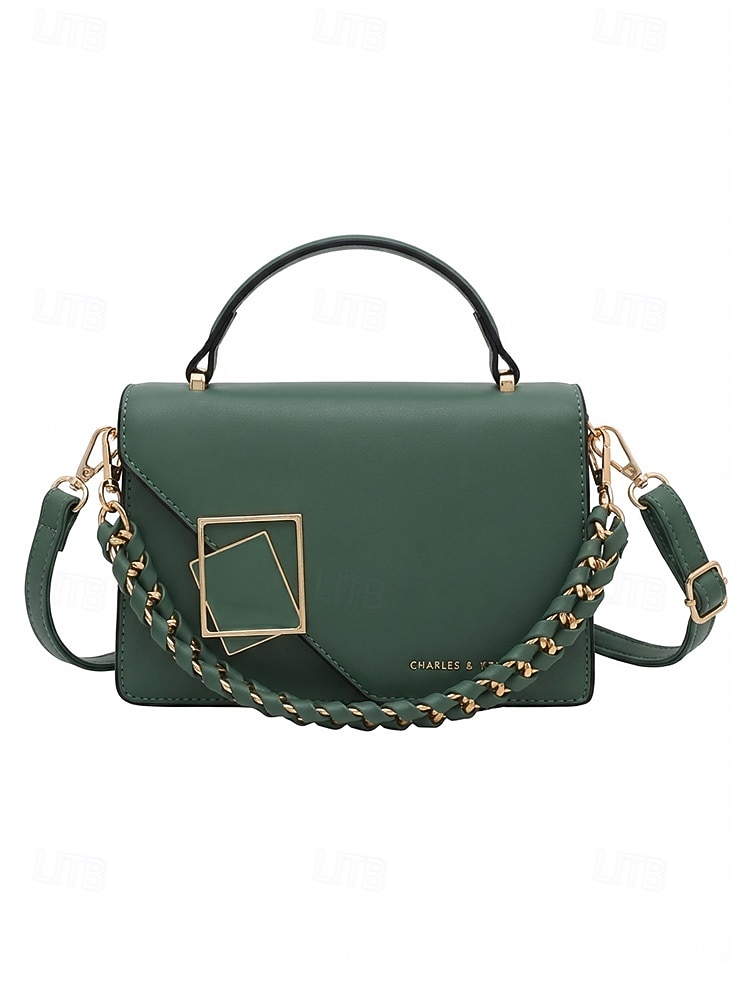 תיק צד אלגנטי לנשים עם דמוי עור, תיק כתף אופנתי עם ידית עליונה ורצועת שרשרת, ארנק אופנתי להמרה לנשים, מושלם ללבישה יומיומית, טיולים לחופשה וללבוש מסיבה 2026 - $19.99 –P16