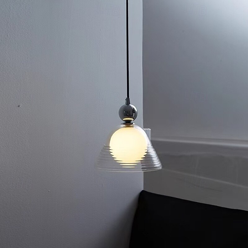 Sunset Pendant Light – Ribbed Glass Shade With Chrome technique 2026 - $115.99 –P2