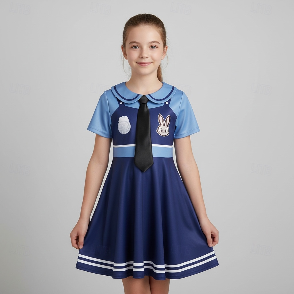 2026年 おとぎ話 動物探偵 アニマル ウサギ ドレス テーマパーティーコスチューム コスプレ for 女の子 子供用 カーニバル こどもの日 読書週間 日常  コレクション – $33.99 –P1
