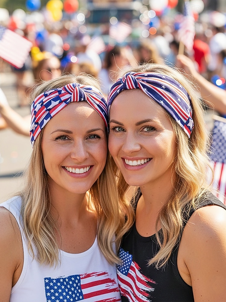 Stati Uniti 250° Anniversario Fascia per Capelli in Poliestere Patriottica da Donna Wrap per Capelli in Elastico Estensibile con Molti Stili di Bandiera USA Leggera e Confortevole Festiva per il del 2026 a $7.99 –P2
