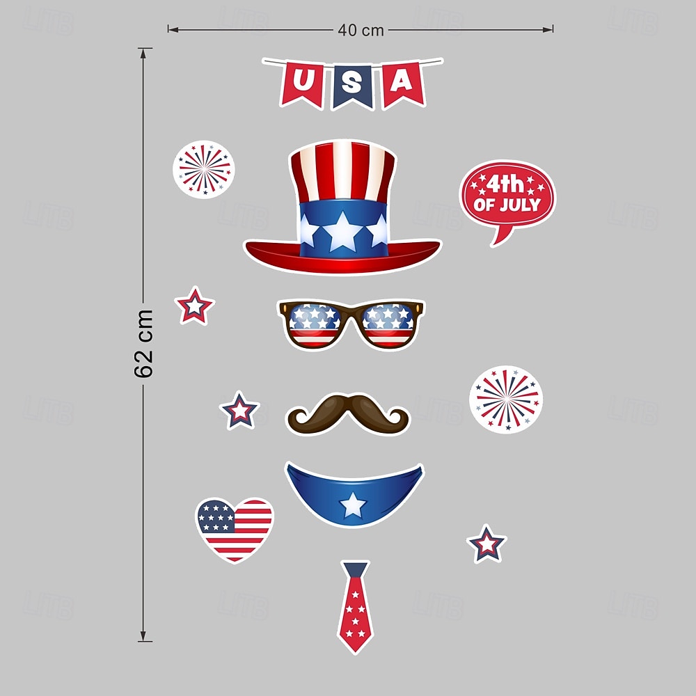 Autocollants magnétiques pour réfrigérateur pour la fête nationale américaine, autocollants pour voiture, décorations de fêtes, autocollants muraux imperméables à motifs de dessins animés de 2026 ? $13.99 –P4