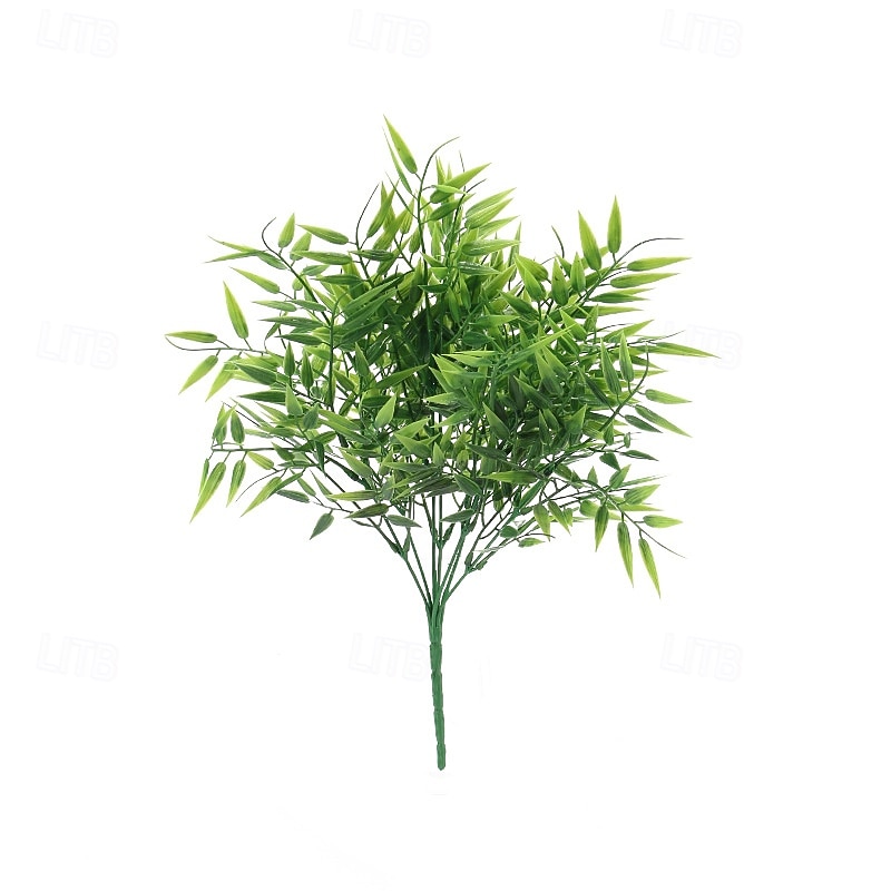 6 wiązek sztucznych liści bambusa, sztuczne kwiaty z tworzywa sztucznego do dekoracji wnętrz, kompozycja stołowa do salonu i ogrodu 2026 - $19.99 –P7