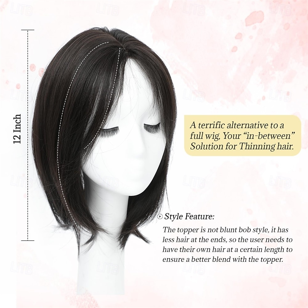 12 Inch Hair Topper for Women with Thinning Hair, 6.5\