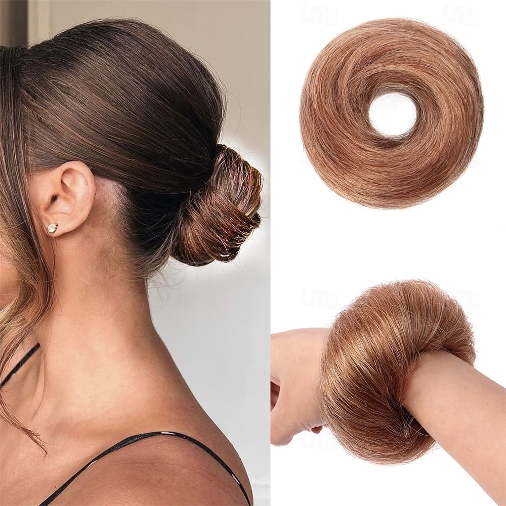 Messy Bun Hair Piece for Women Girls Wavy Curly Scrunchies Fluffy Donut Thick Updo Elegant Chignon Hairpieces for Women Girls 2026 - $12.99 –P1