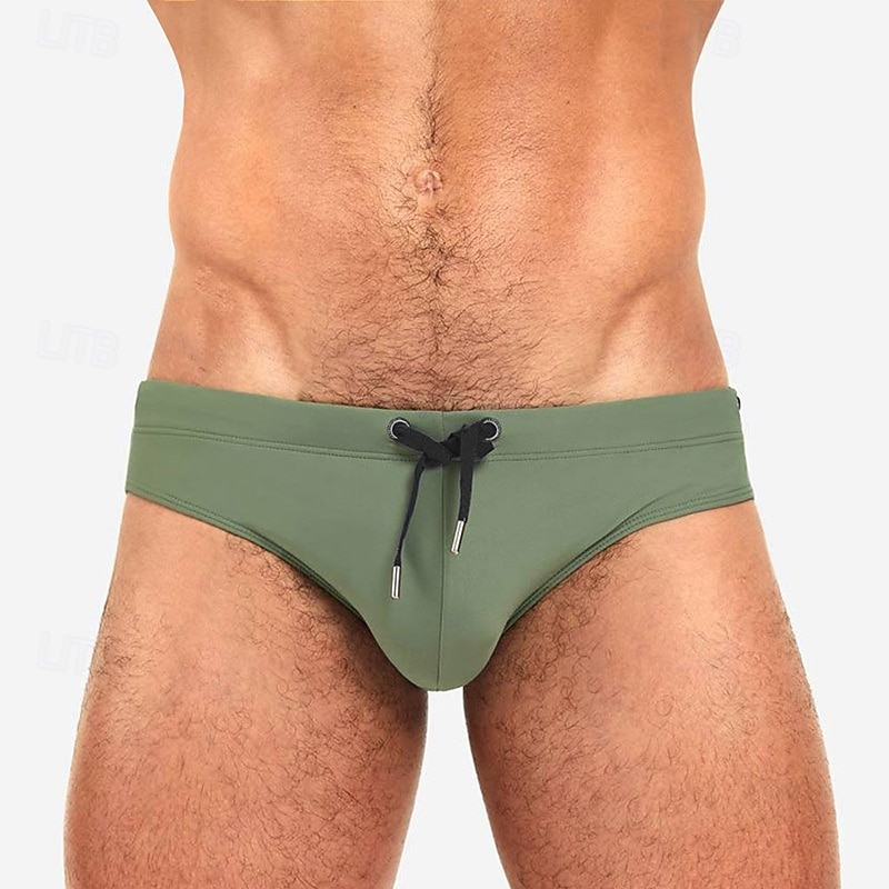 Per uomo Costume da bagno Costume da Bagno Slip mare Tinta unita Coulisse Asciugatura Rapida Elastico Traspirante Pantaloni Surf Sport Acquatici Nuoto Estate del 2026 a $13.99 –P17