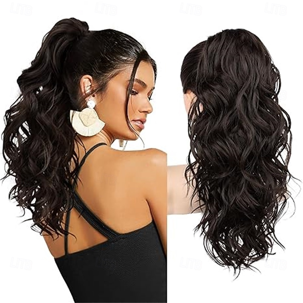 Ponytail Extension, 18" Claw Clip Ponytail Extension Wavy Ponytails Hair Extensions Jaw Clip on Pony Tails Natural Synthetic Hairpiece for Women Daily, Dark Ash Blonde with Golden Ends 18 Inch 2026 - $22.99 –P8