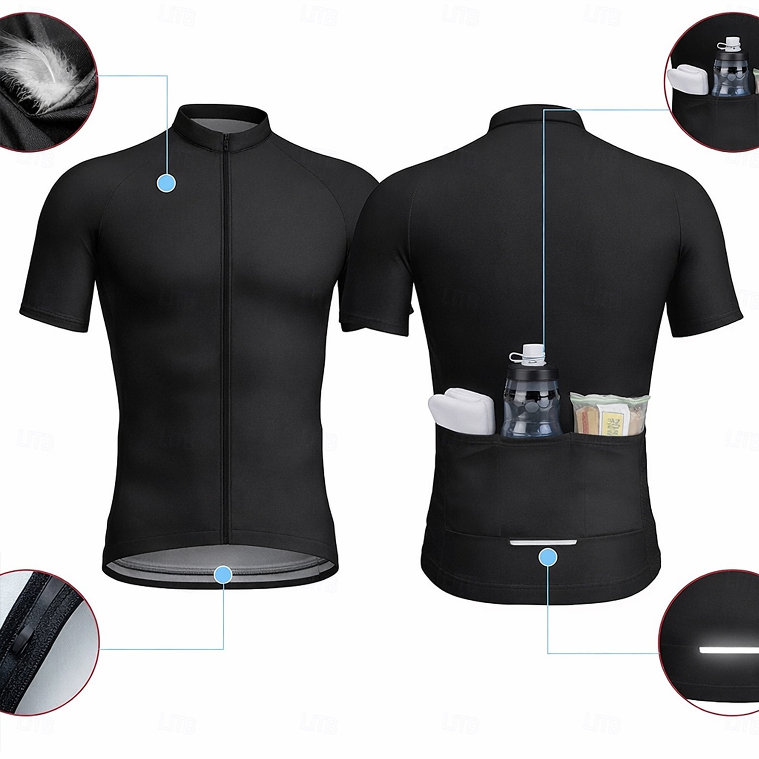 גברים חולצת ג'רסי לרכיבה גיאומטרי אופנייים דמות וסלוגן שרוולים קצרים אופנייים ג'רזי צמרות עם 3 כיסים אחוריים עמידות UV ייבוש מהיר עם כיסים רוכסן קדמי ספורט שחור צהוב כחול רויאל ביגוד 2026 - $30.99 –P4