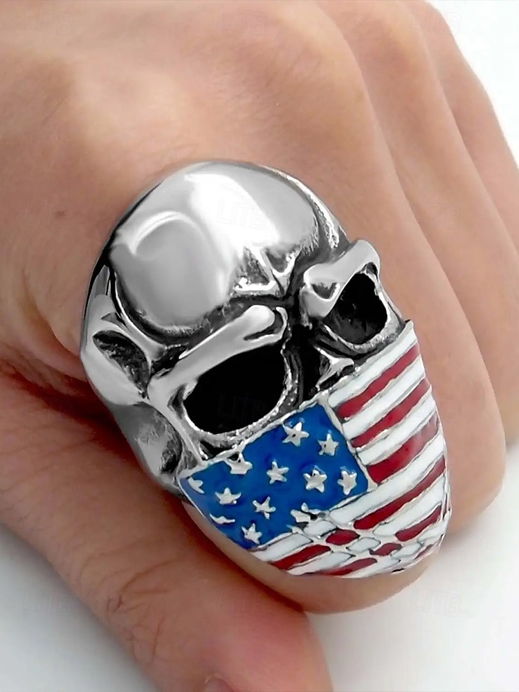 Η 250η Επέτειος των Ηνωμένων Πολιτειών Ανδρικό Δαχτυλίδι από Ανοξείδωτο Χάλυβα με Σχέδιο Αμερικανικής Σημαίας Πολύχρωμο Ιδανικό για την Ημέρα της Ανεξαρτησίας Καθημερινή Χαλαρή Φορεσιά 2026 - $14.99 –P2